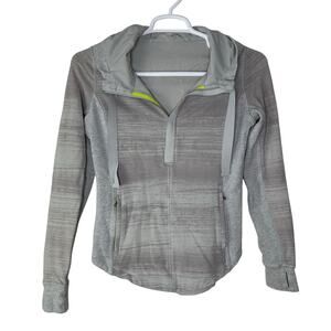 Lululemon Post Sweat Hoodie Sweatshirt Women's 8 Heathered Gray 1/2 Zip Athletic